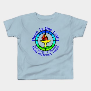 Unitarian-Universalism in a nutshell (Blue Text) Kids T-Shirt